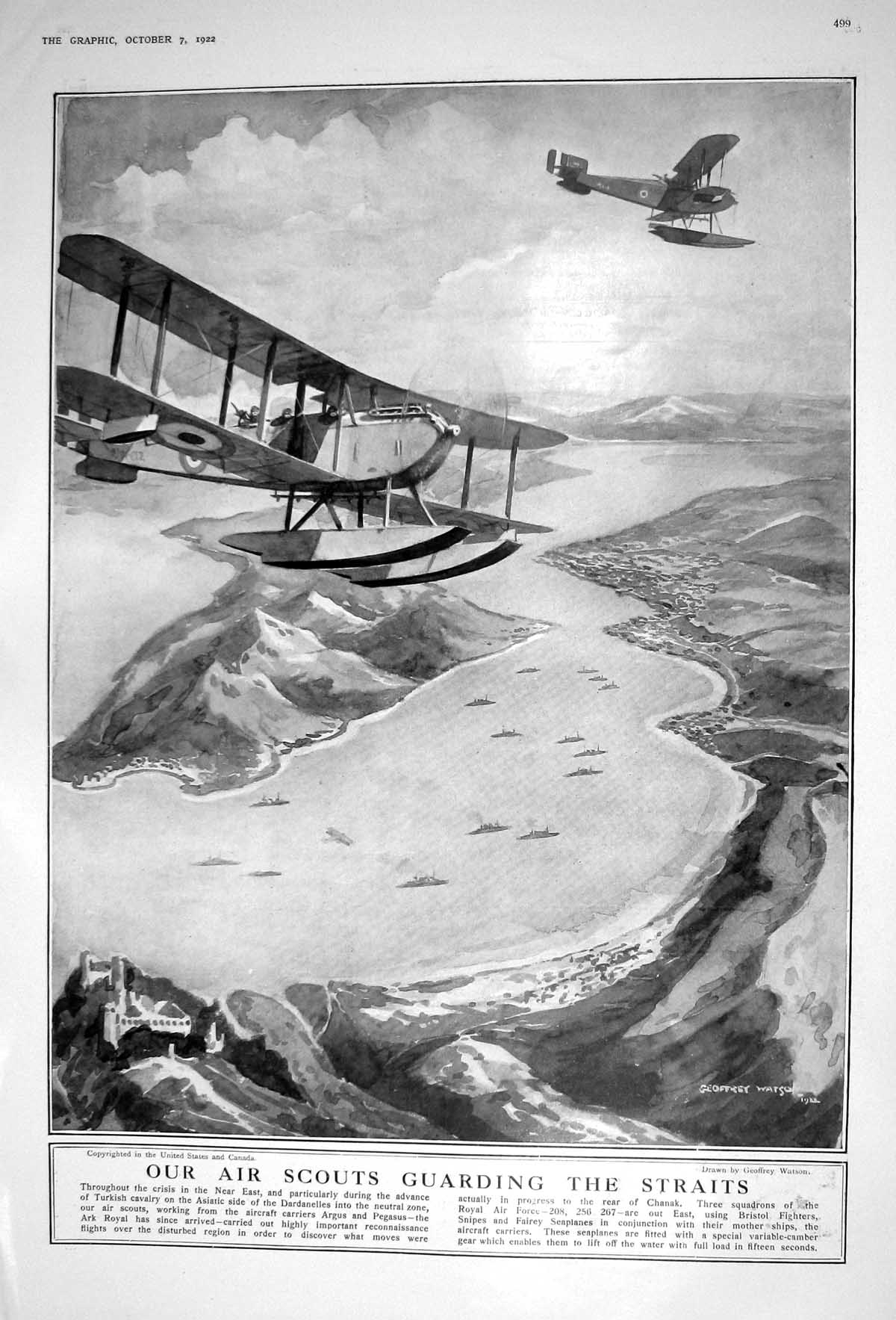 Old 1922 Seaplanes Air Scouts Dardanelles Fox Hunting Cannock Aldersh 20th