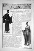 Old 1922 Ladies Fashion Indoor Gown Black Georgette Satin Crepe De Ch 20th