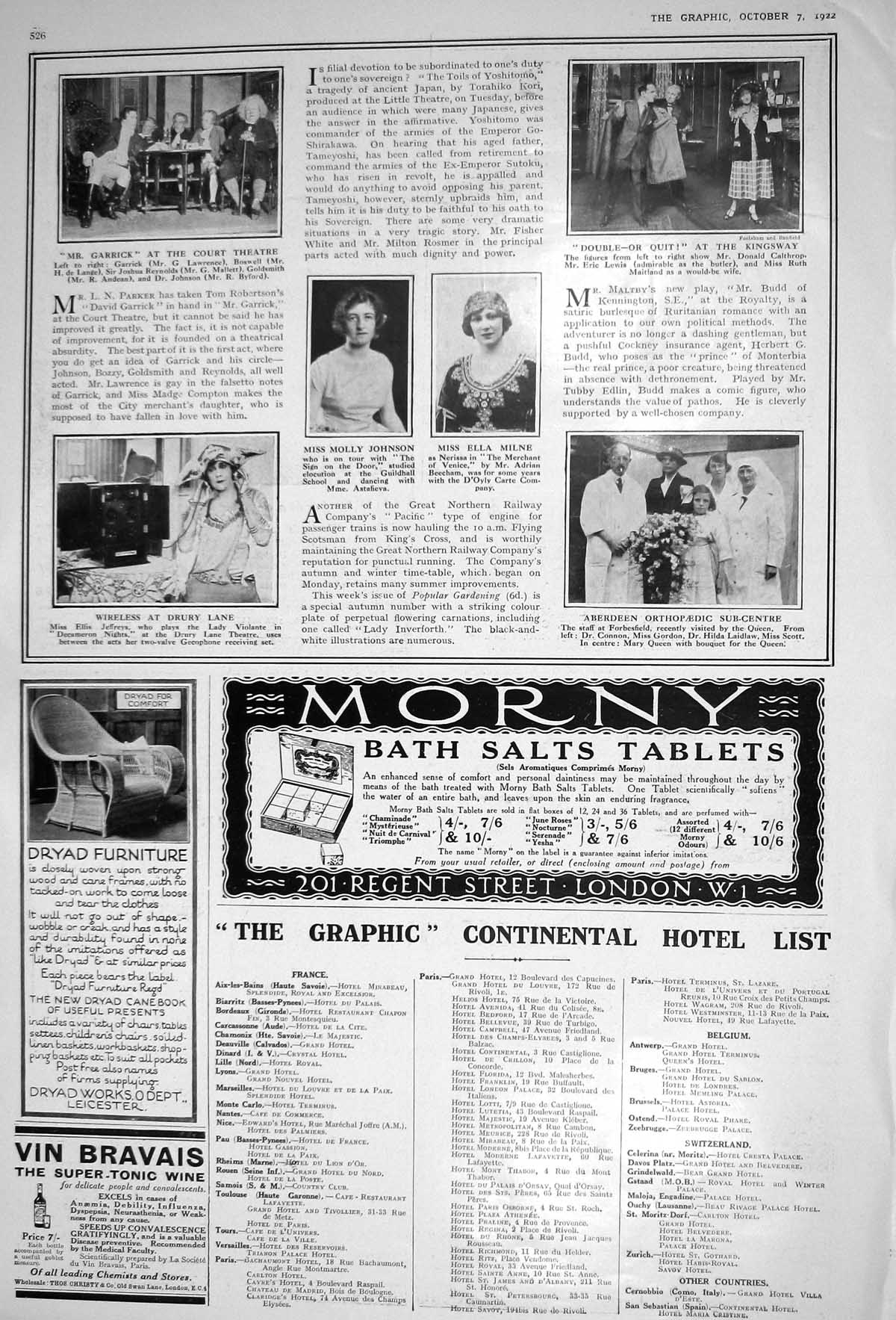Old 1922 Theatre Garrick Jeffreys Johnson Milne Aberdeen Laidlaw Harv 20th