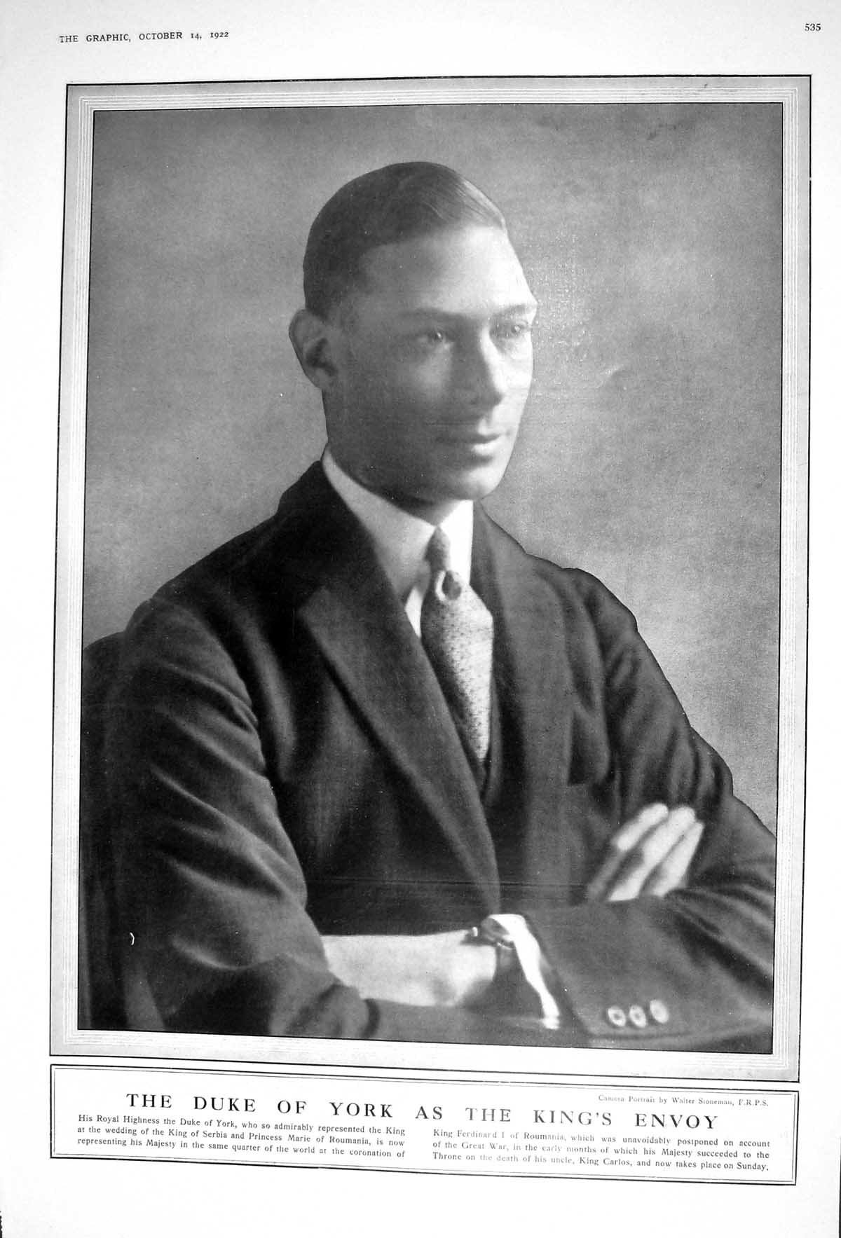 Old 1922 Duke York King Envoy Wood Pulp Henry Thornton Grain Ontario 20th