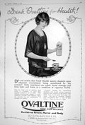 Old 1922 Ovaltine Tonic Food Beverage Wander Fashion Black Velvet Ski 20th