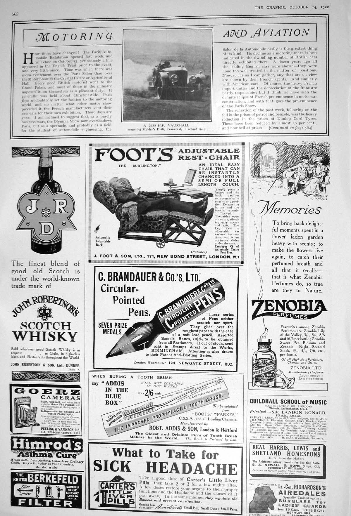 Old 1922 Vauxhall Motor Car Mulder'S Drift Transvaal Brandauer Pen Wh 20th