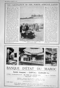 Old 1922 Sheep Market Algerian Oasis Banque D'Etat Du Maroc Glyn Mill 20th