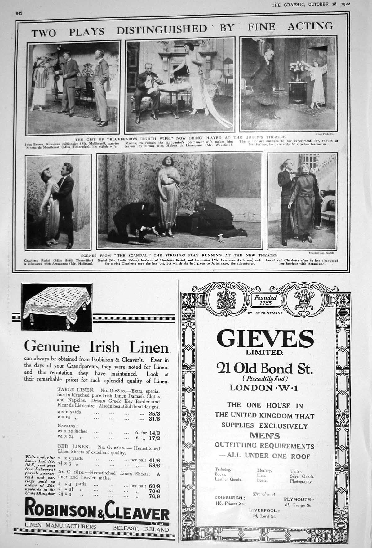 Old 1922 Theatre Play Thorndike Mckinnel Wakefield Robinson Cleaver G 20th