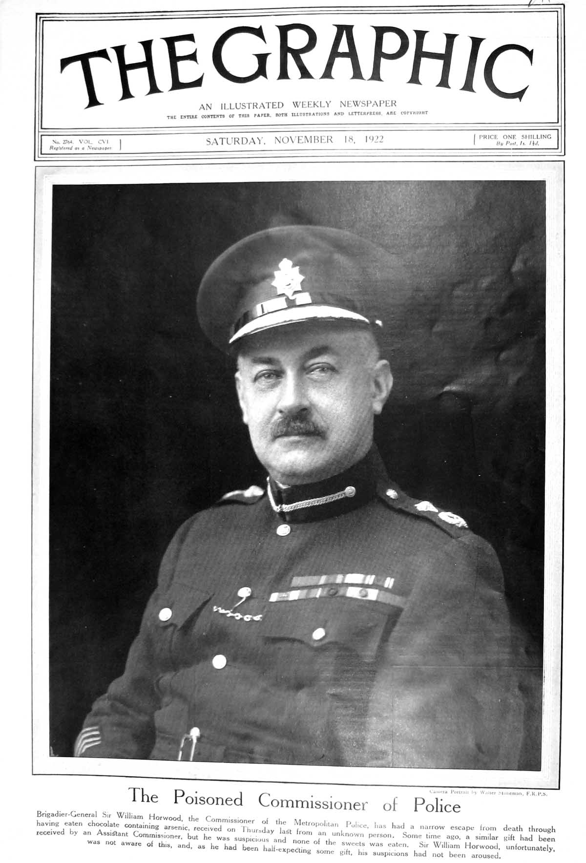 Old 1922 William Horwood Metropolitan Police Lloyd George Lord Beatty 20th