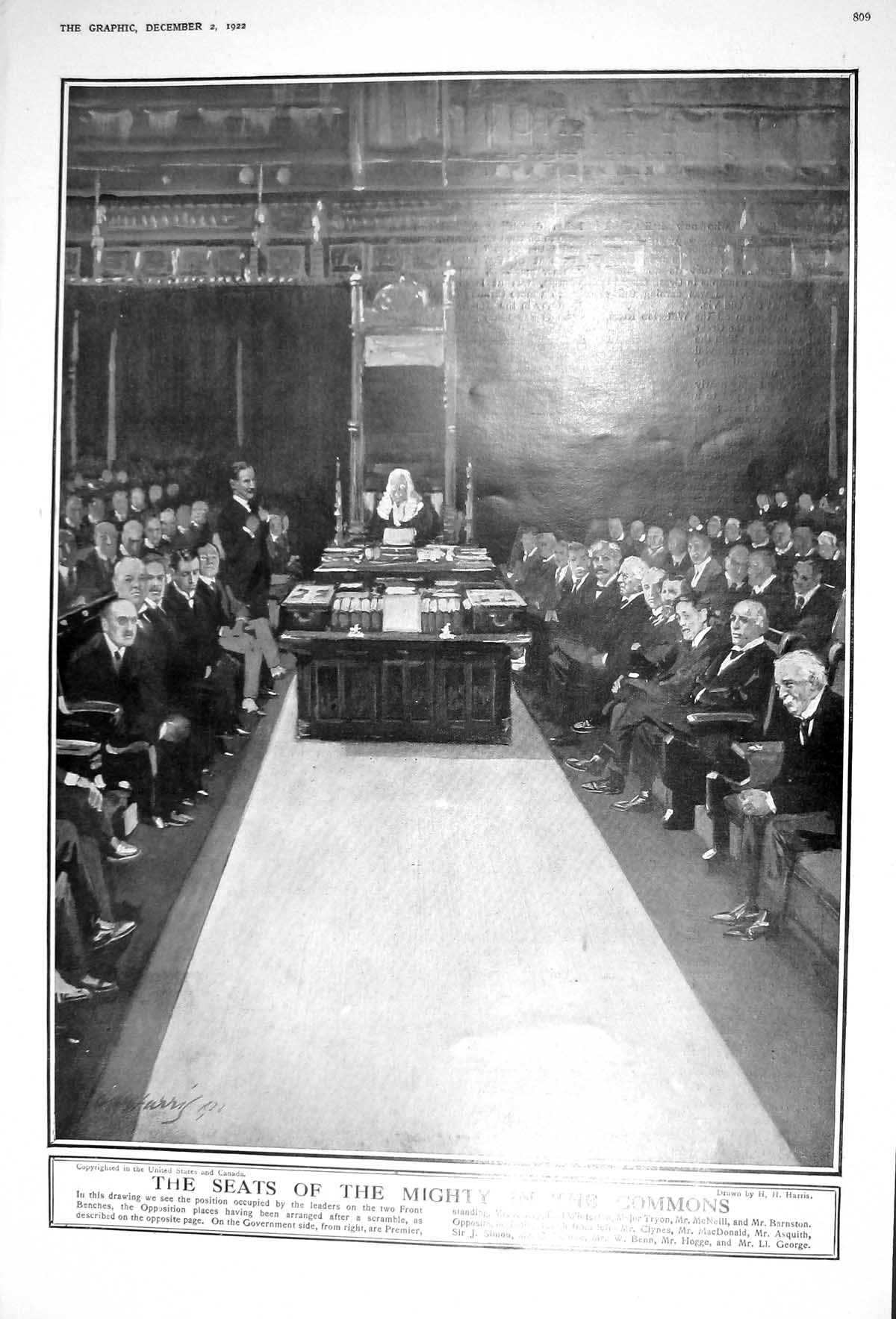 Old 1922 House Commons Amery Winterton Asquith George Sybil Thorndike 20th