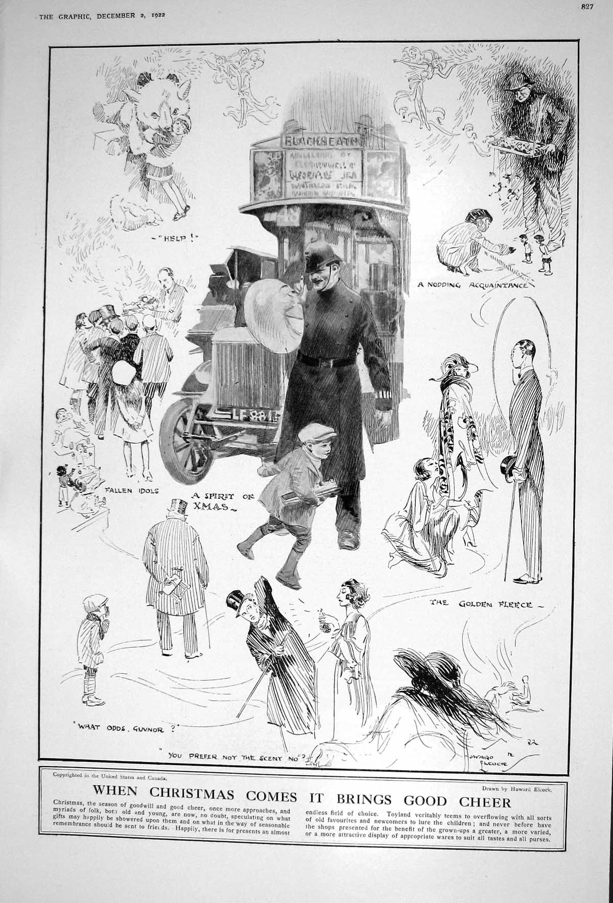 Old 1922 Christmas Cheer Policeman Rabbit Hunting Wild Duck Shooting 20th