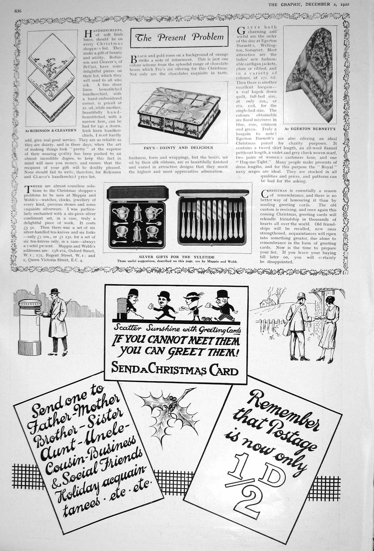 Old 1922 Christmas Presents Robinson Mappin John Haig Scotch Whisky F 20th