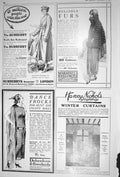 Old 1922 Burberry London Marshall Snelgrove Furs Debenham Harvey Nich 20th