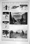 Old 1922 Mountains Alps Ice Skating Leon Haymaking Abonnema Degema Af 20th