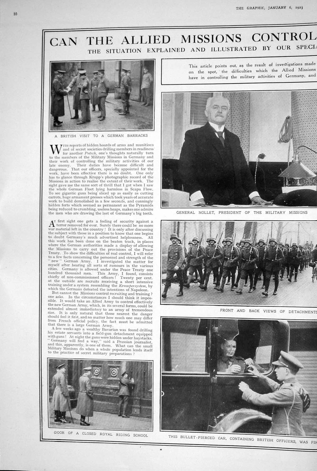 Old 1923 Percy Brown Major Likeman Bavarian Army German General Nolle 20th
