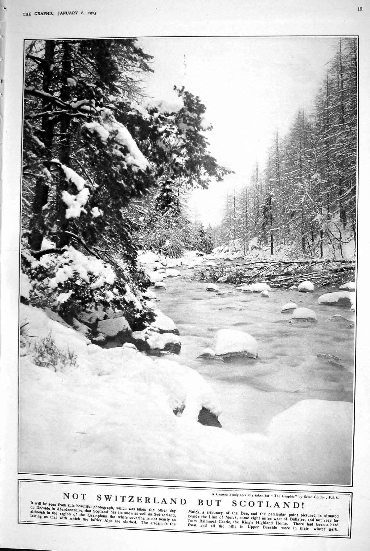 Old 1923 Scotland Snow Deeside Aberdeenshire Fashion Frills Frivoliti 20th