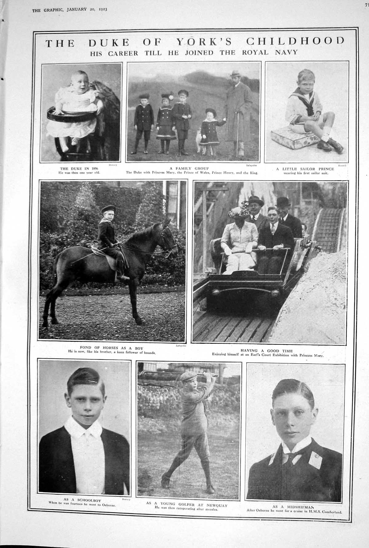 Old 1923 Duke York Childhood Sportsman Naval Army Officer Cambridge P 20th
