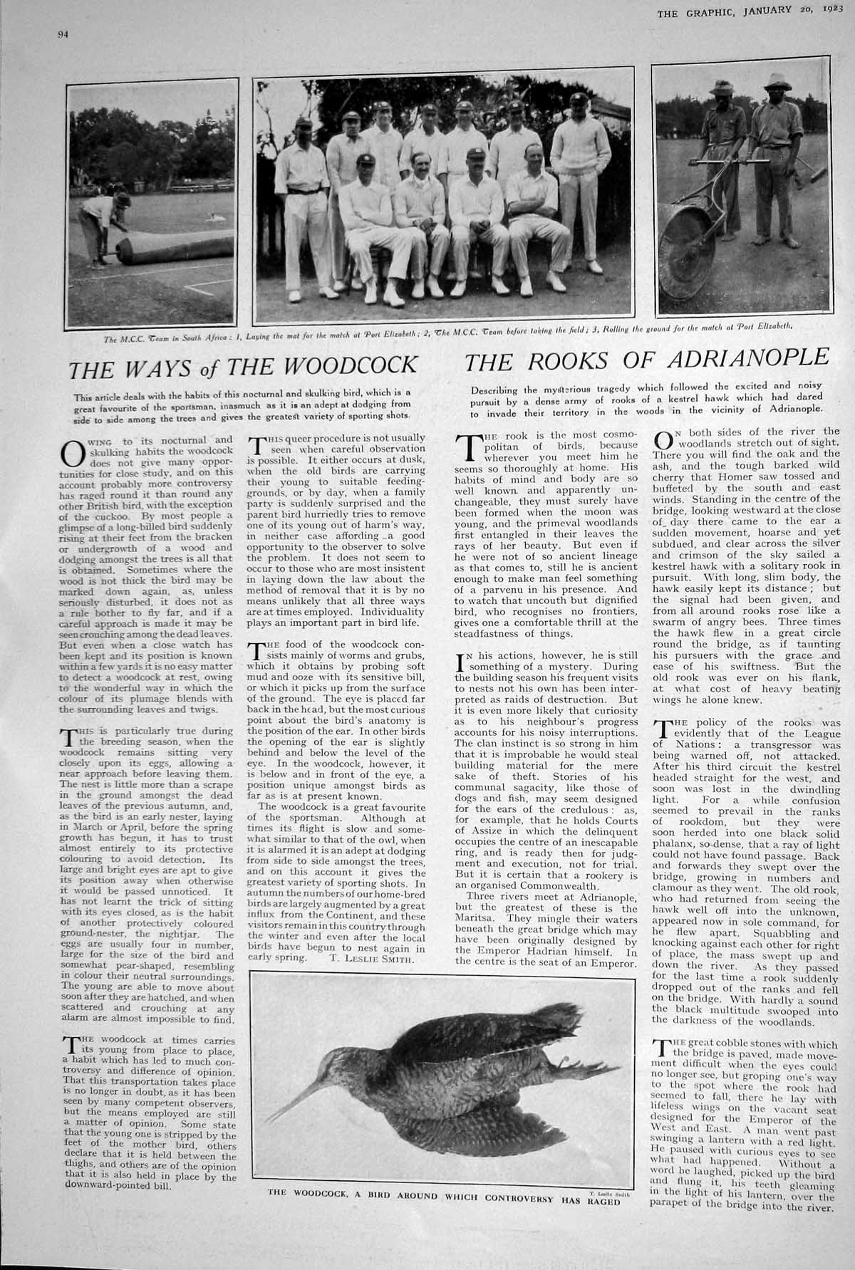 Old 1923 Woodcock Adrianople John Walker Scotch Whisky Distillers M.C 20th