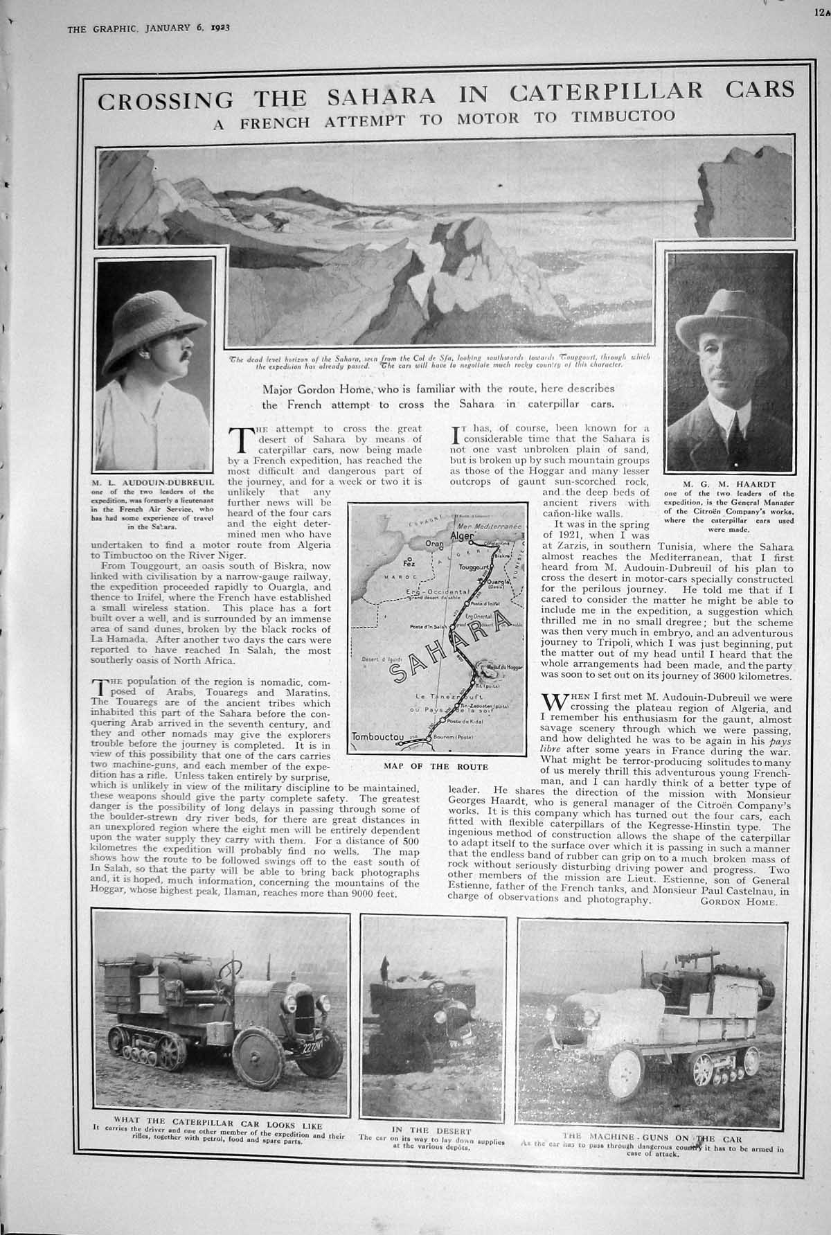 Old 1923 Caterpillar Car Sahara Shetland Norse Gallery Haardt Audouin 20th
