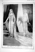 Old 1923 Dresses Bride Bridesmaids Lady Elizabeth Bowes-Lyon Mary Cam 20th