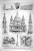Old 1923 Wrens Saint Pauls Cathedral Greenwich Hospital Fashion Frill 20th