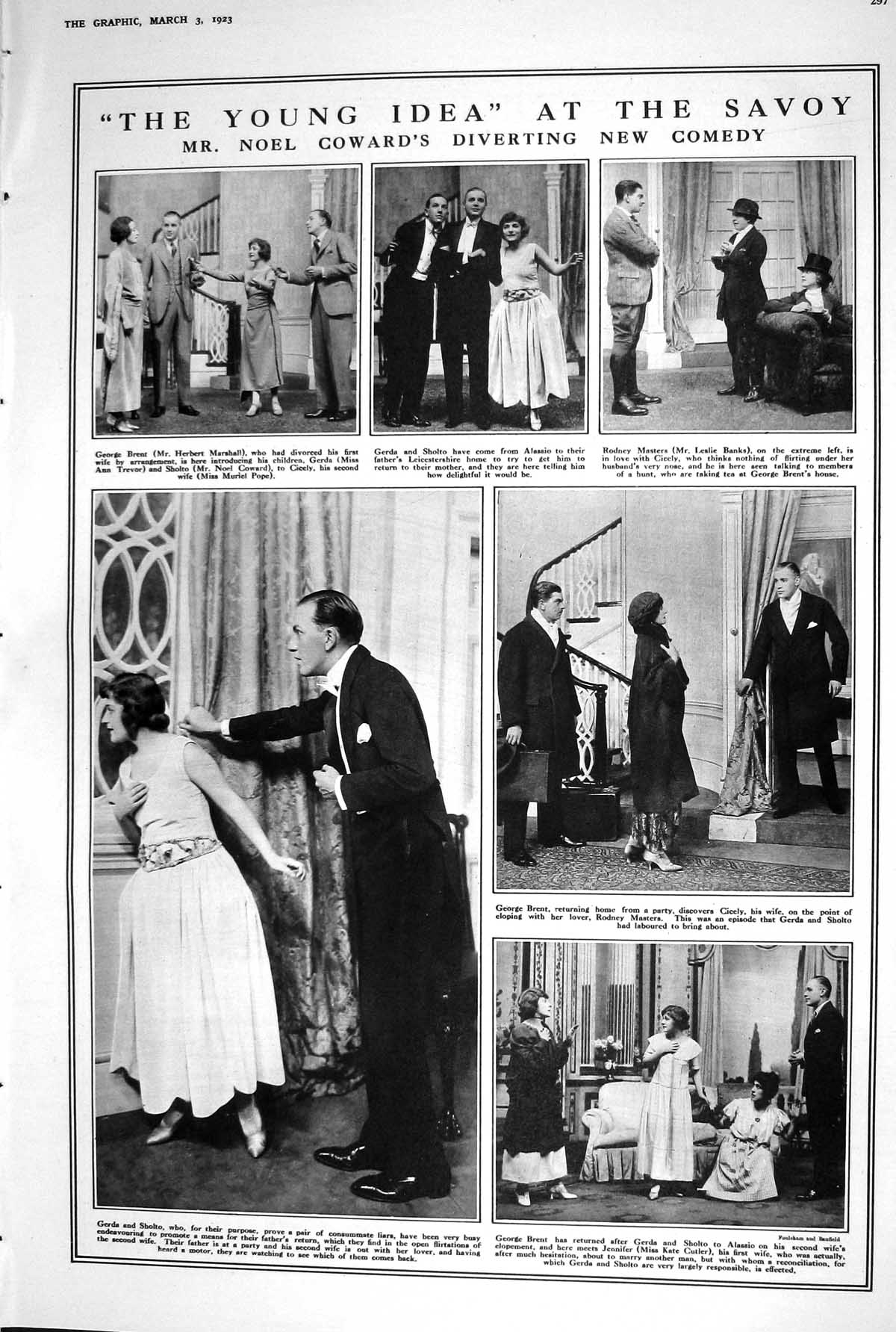 Old 1923 Comedy Young Idea Savoy Fashion Frills Frivolities Costume L 20th