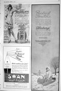 Old 1923 Reudel Bath Saltrates Swan Self-Filler Pen Allen Hanburys Al 20th