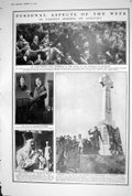 Old 1923 Memorial Beaumont Hamel Statue Prince Wales Flameng Rhine Fr 20th