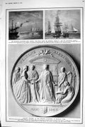 Old 1923 Princess Alecandra Welcome Medallic Margate London Arms Stat 20th