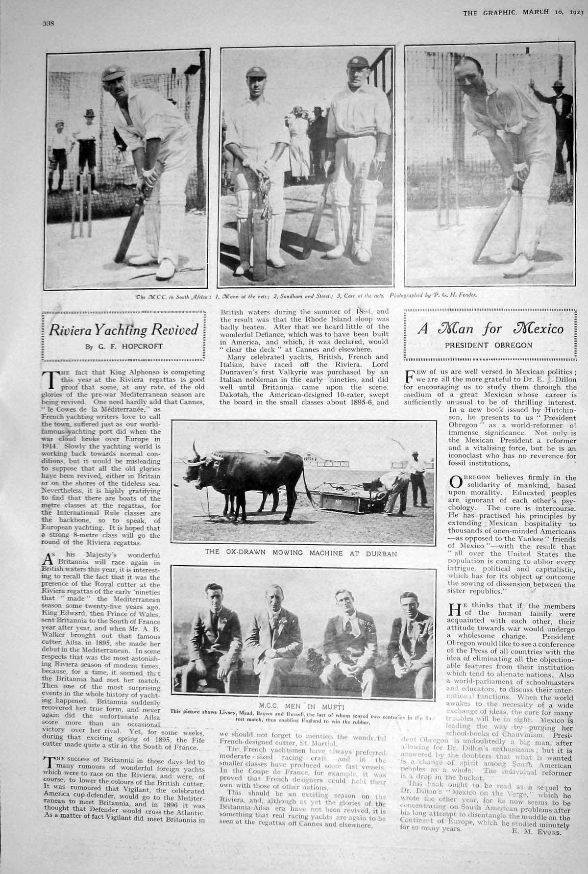 Old 1923 Ox-Drawn Mowing Machine M.C.C. South Africa James Buchanans 20th