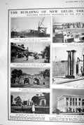 Antique Print 1923 Deli Pictures New Chandi Chauk Kashmere Gate Fort Hostel