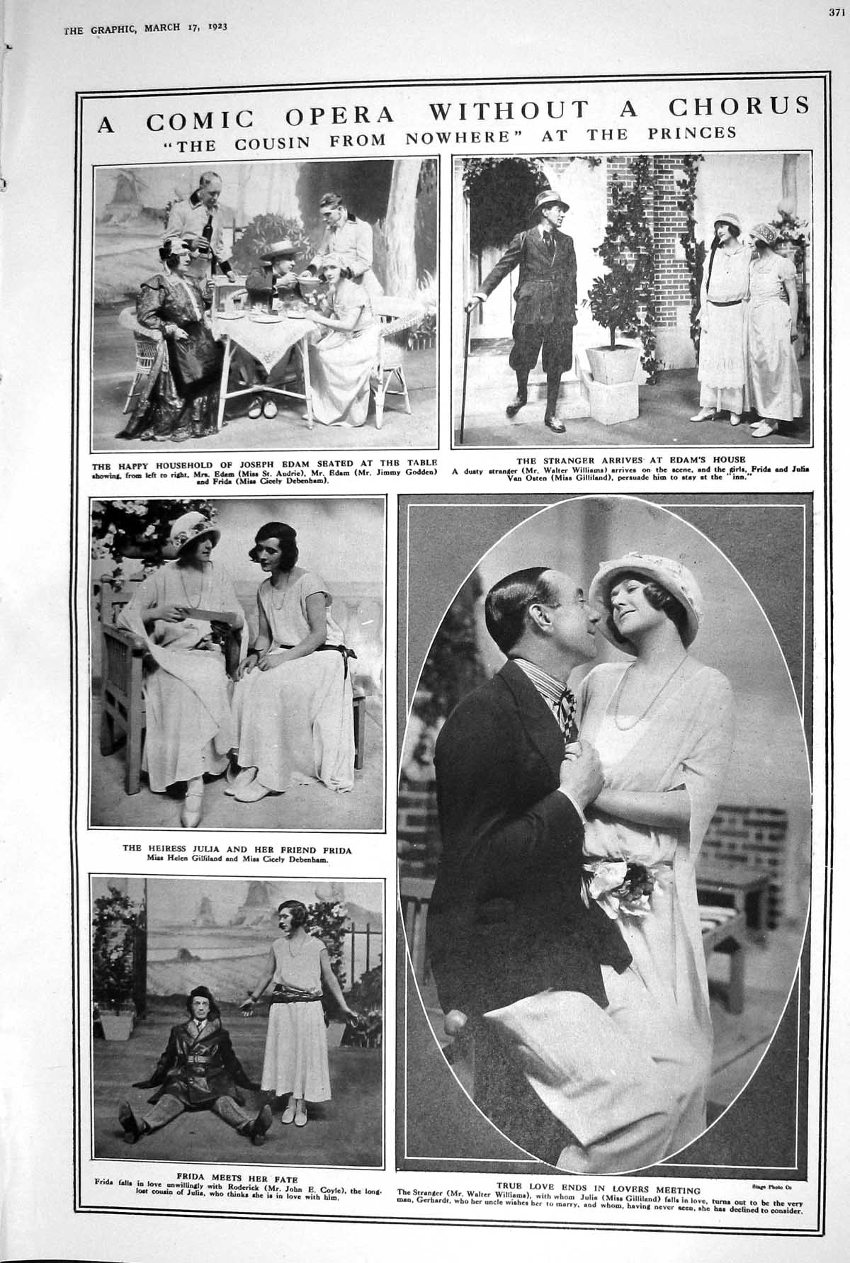 Old 1923 Opera Cousin Nowhere Fashion Frills Frivolities Gown Poiret 20th