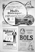 Antique Print 1923 Lucas Bols Gin Matinee Turkish Cigarettes Virginia Halls