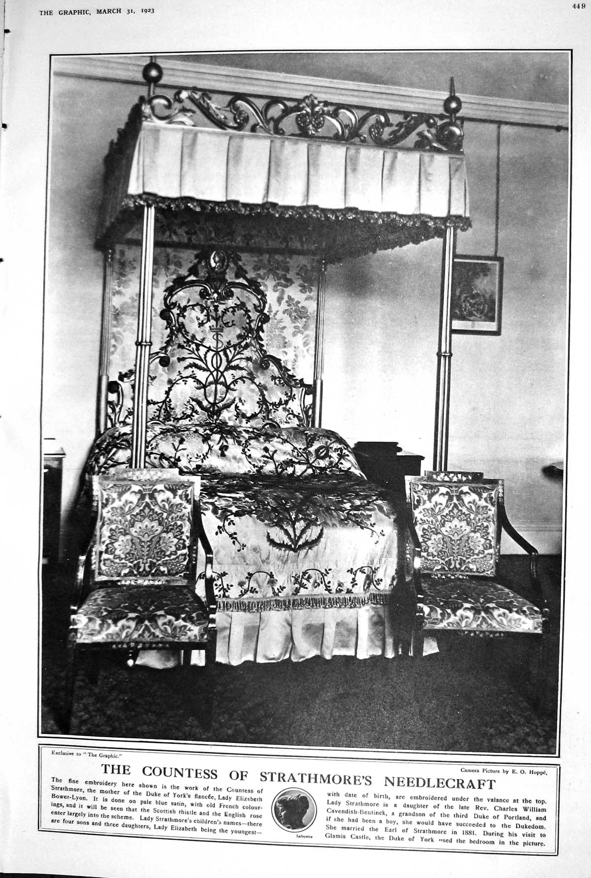 Old 1923 Countess Strathmore Needlecraft Madame Blanche Marchesi Treg 20th