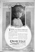 Old 1923 Ovaltine Tonic Food Beverage Judy Knight Adveritsement Photo 20th