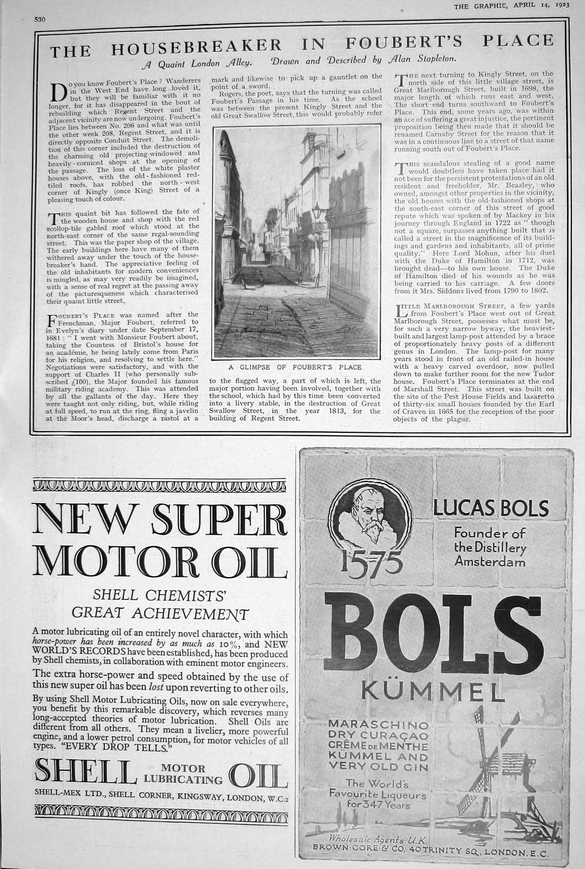 Old 1923 Shell Oil Lucas Bols Fouberts Place John Haig Whisky Clublan 20th