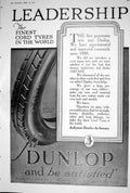 Old Print 1923 Dunlop Rubber Company Tyres Cord Leadership Advertisement 20th