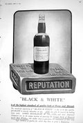 Old 1923 James Buchanan Whisky Scotch Malt Black White Bottle Reputat 20th
