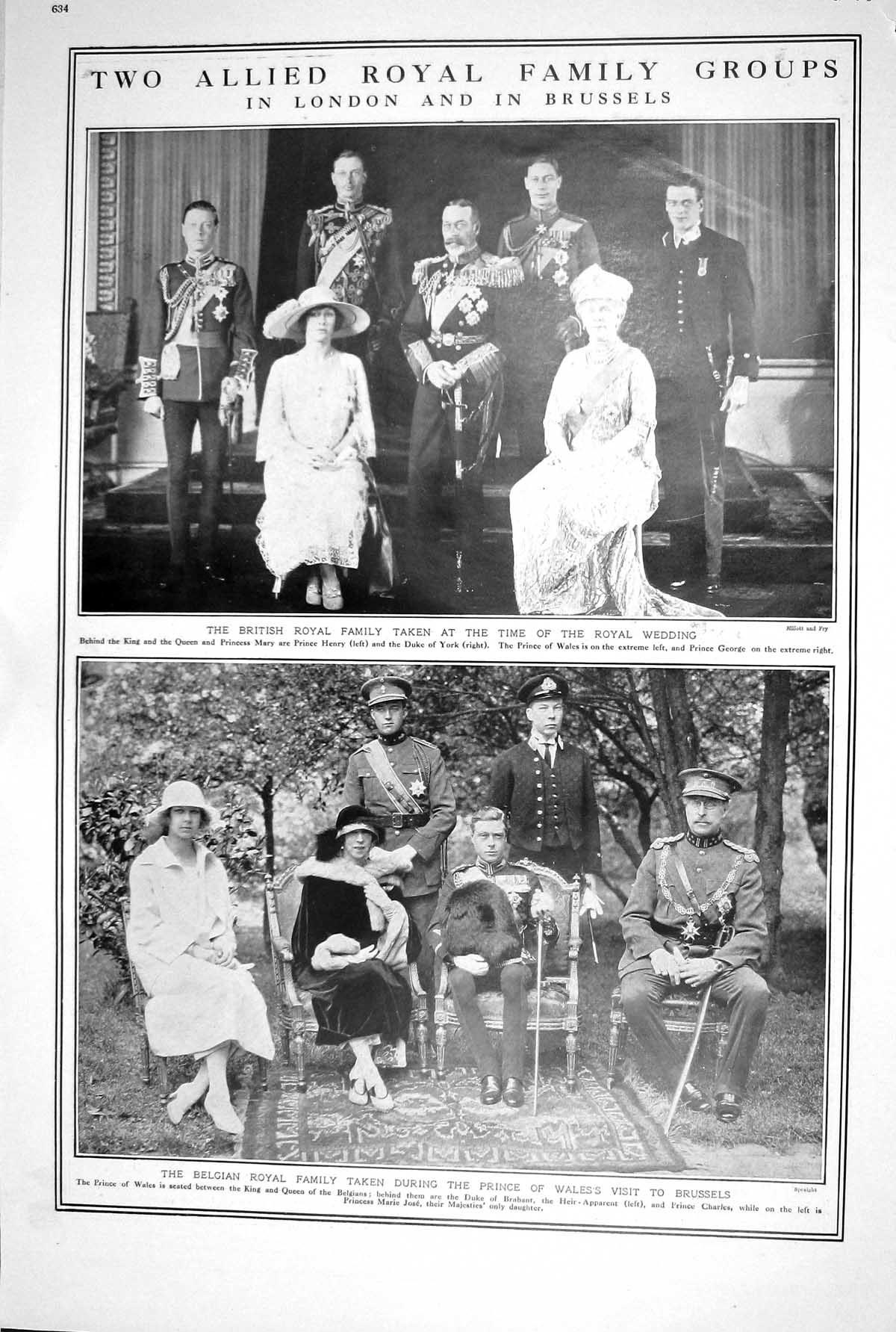 Old 1923 London Brussels British Wedding Belgian Prince Wales Westmin 20th