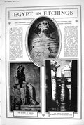 Old 1923 Egypt Etchings Sphinx Colossus Memnon Temple Karnak Gustavus 20th