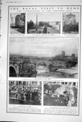 Old 1923 Rome Piazza Del Popolo Obelisk Pincian Gardens Tiber Trevi B 20th