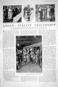 Old 1923 Anglo-Italian Friendship King George Italy Cross Sacrafice M 20th