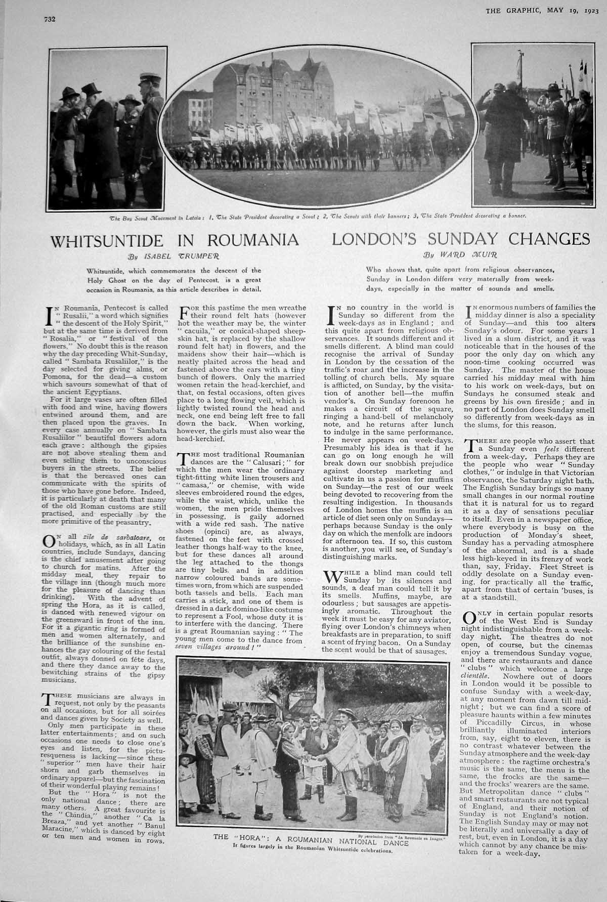 Old Print 1923 Roumania Crumper Muir John Walker Whisky Scotch Distillers 20th