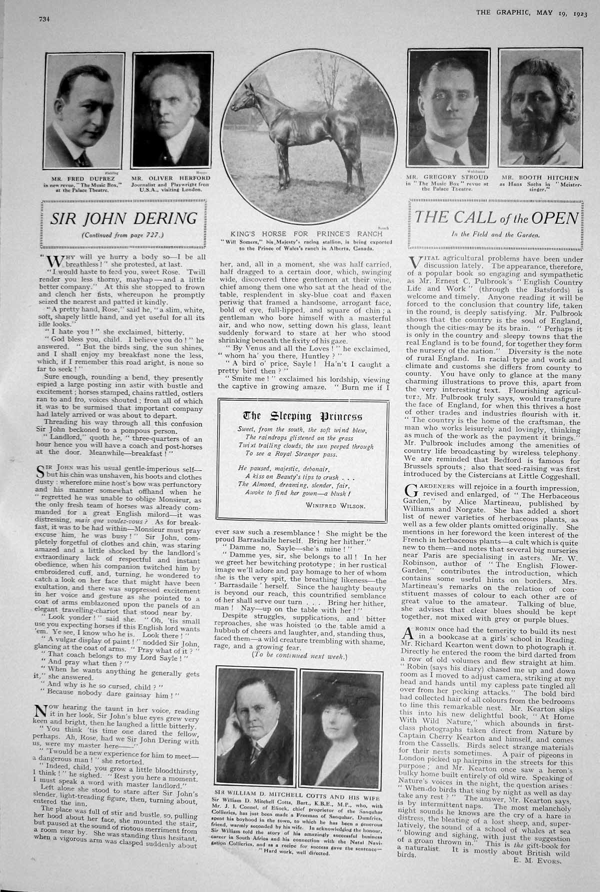 Old 1923 John Dering Kings Horse Ranch Herford James Buchanan Black W 20th
