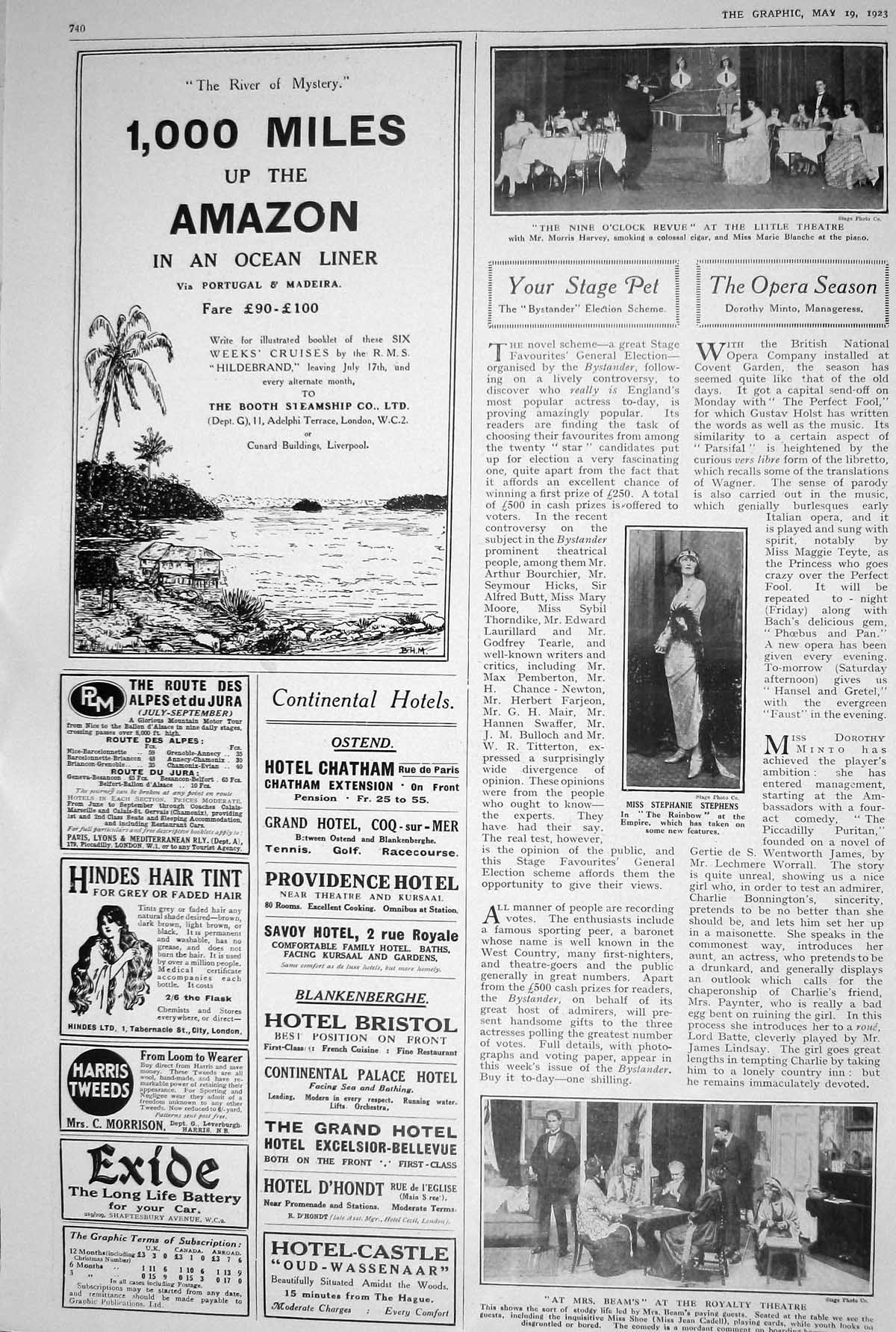 Old 1923 Amazon River Theatre Stephens Stephanie Exide Hindes Hair Ti 20th