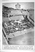 Old 1923 Army Officers Military Academy Drawing Woodward Bicentenary 20th