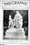 Old 1923 Monument Entente Allied Chaumont Chaliapine Daughters Sculpt 20th