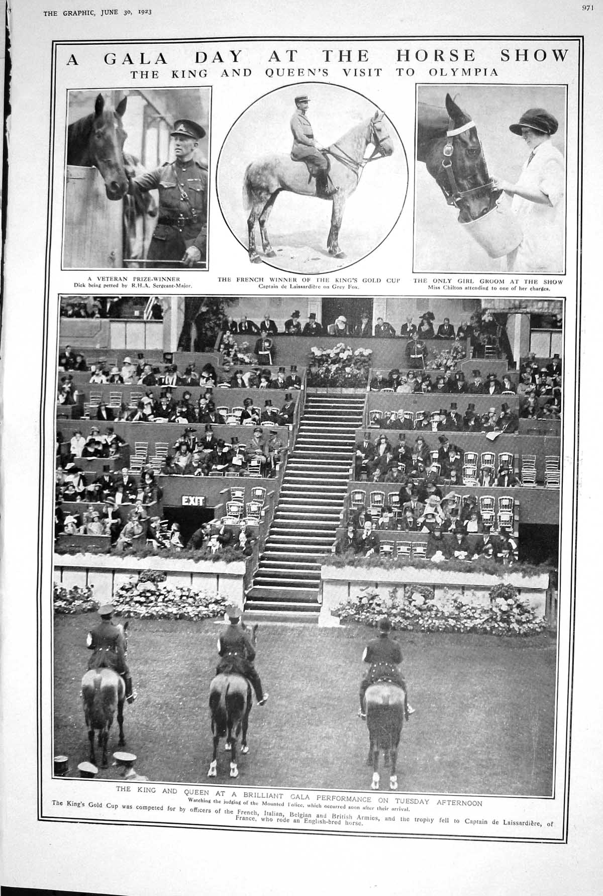 Old 1923 Horses Gala Day Show King Queen Olympia Harrow History Churc 20th