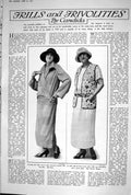 Old 1923 Fashion Photographs Frills Frivolities Candida Sairy Coat Cl 20th