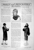 Old 1925 Ladies Fashion Gown Marocain Apron Evening Coat Dirigible De 20th
