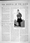 Old Vintage Print 1925 Portrait Earl Lonsdale Smoking Cigar Horse Show 20th