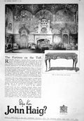 Antique Old Print 1925 John Haig Scotch Whisky Bishop Willesden Robin Watt 20th