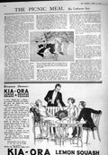 Old 1925 Advertisement Kia-Ora Lemon Squash Ladies Fashion Crepe-De-C 20th