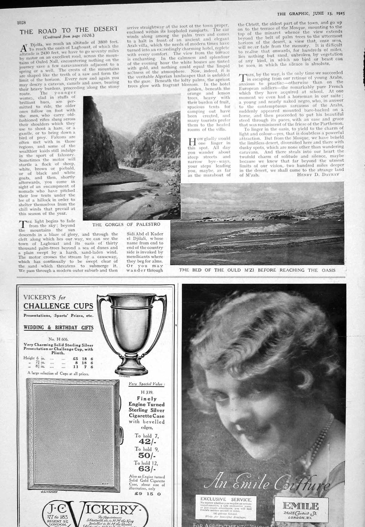 Old 1925 Gorges Palestro Bed Ould M'Zi Emile Vickery Ovaltine Tonic F 20th